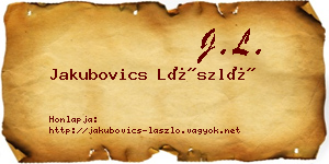 Jakubovics László névjegykártya